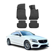 OMAC Alfombrillas De Coche para Mercedes C-Class 2014-2021 Negro Goma TPE 2Pza