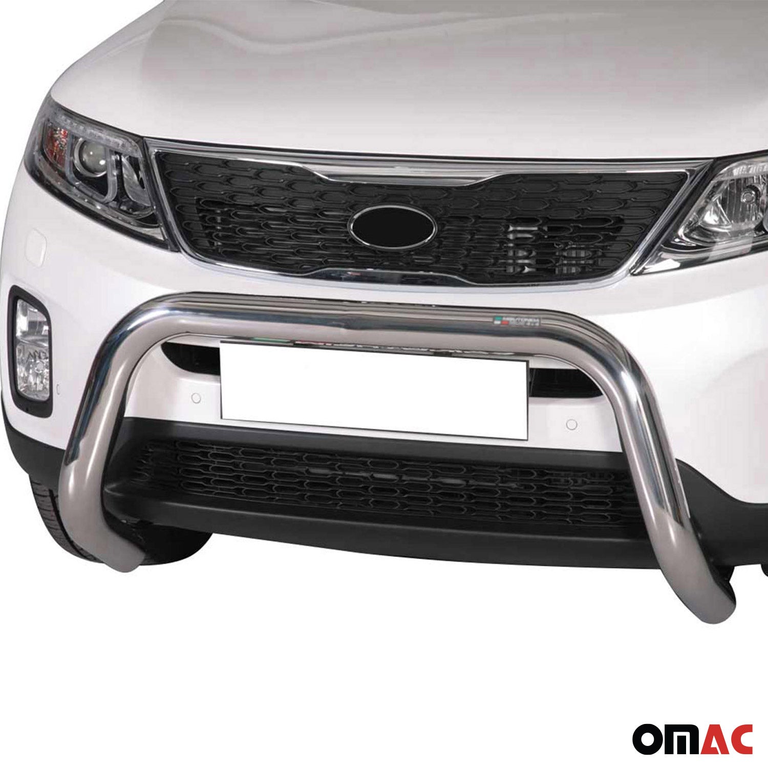 Bull Barra Frontal para Kia Sorento 2012-2015 Plata Brillante Acero 1Pza