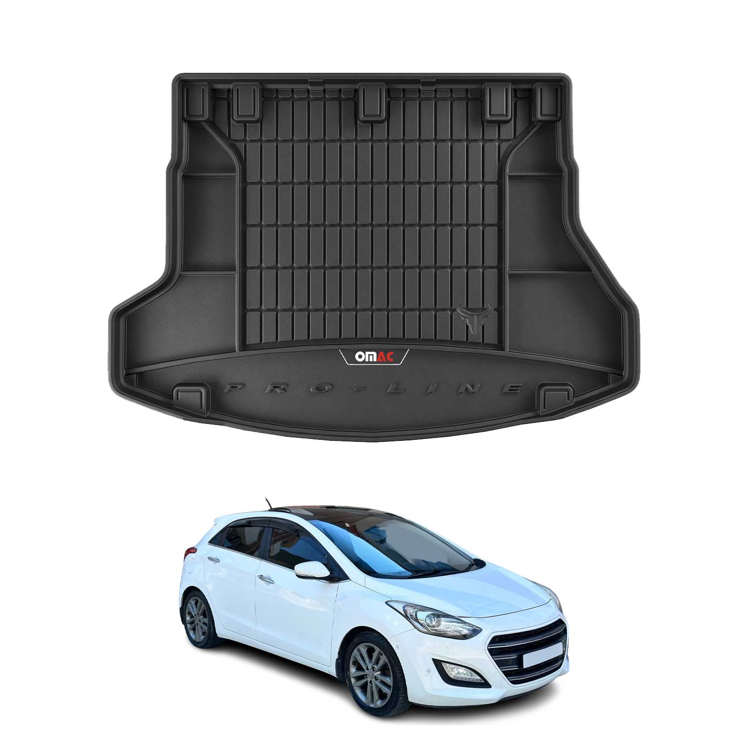 OMAC Premium Bandeja Maletero Alfombrilla para Hyundai i30 Familiar 2012-2017