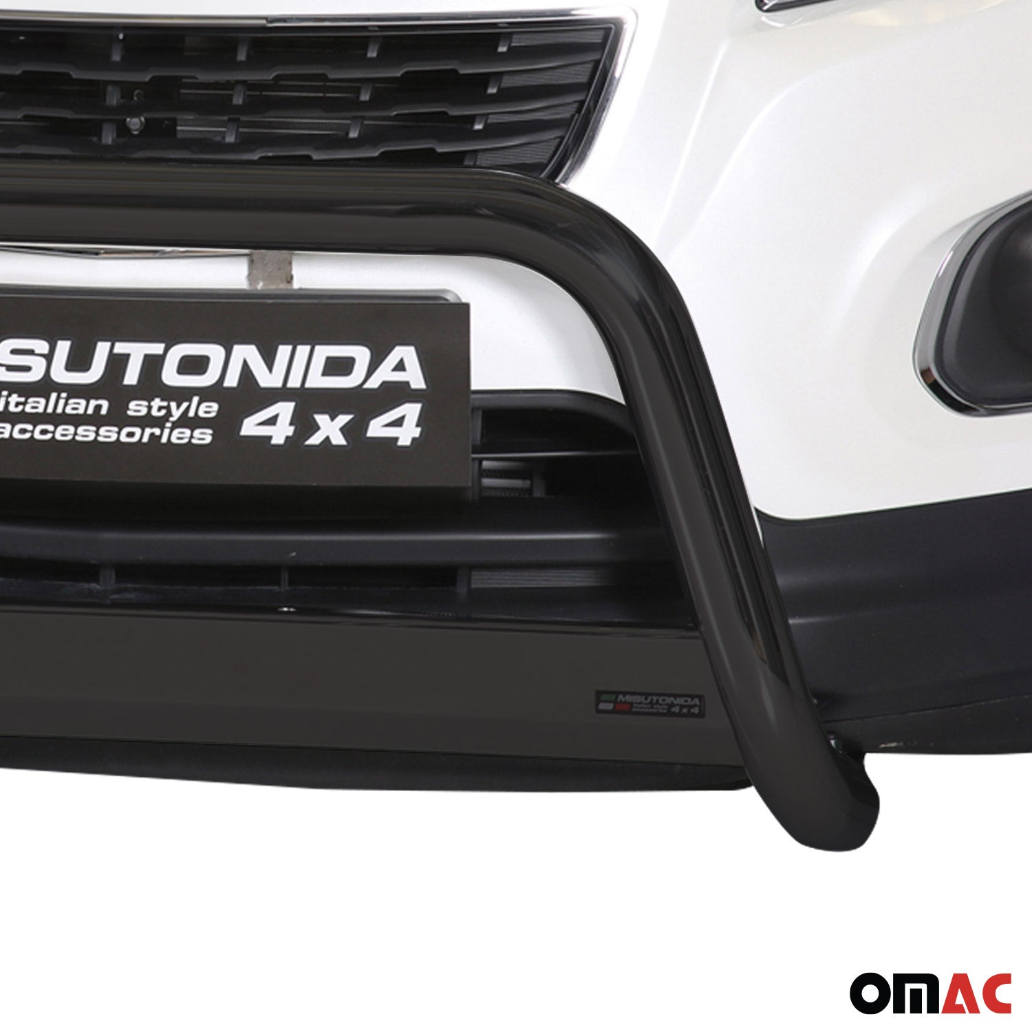 Bull Barra Frontal para Chevrolet Trax 2013-2016 Negro Brillante Acero 1Pza