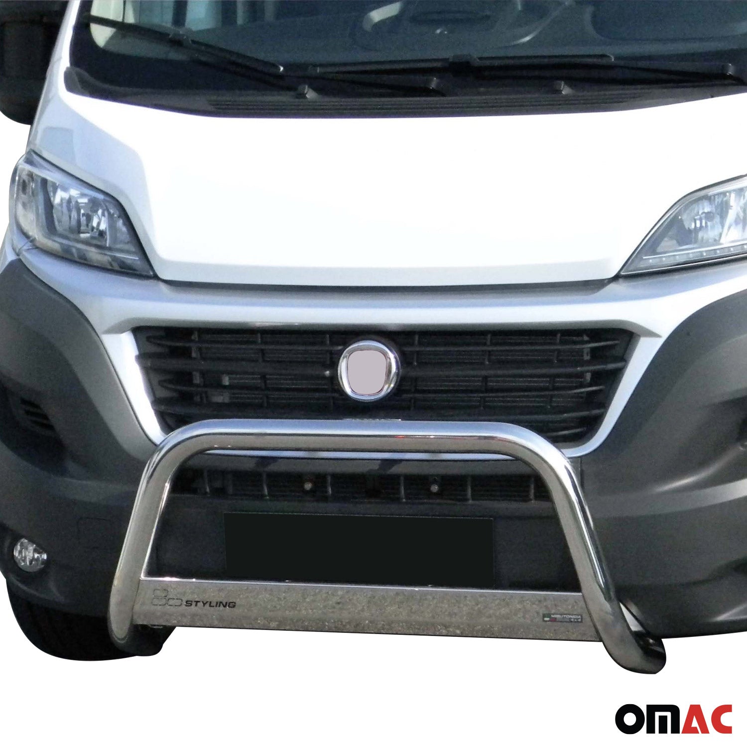 Bull Barra Frontal para Fiat Ducato 2014-2020 Plata Brillante Acero 1Pza