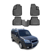 OMAC Alfombrillas De Coche para Fiat Doblo 2000-2010 Negro Goma TPE 4Pza