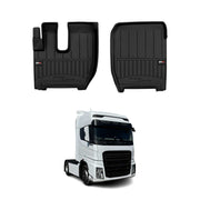 OMAC Premium Alfombrillas De Coche para Ford F-Max 2018-2026 Negro TPE Goma 2Pza