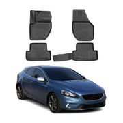 OMAC Alfombrillas De Coche para Volvo V40 2016-2021 Negro Goma TPE 4Pza