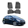 OMAC Alfombrillas De Coche para Kia Rio 3 2011-2017 Negro Goma TPE 4Pza