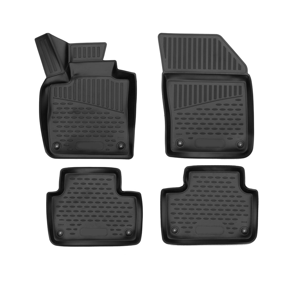 OMAC Alfombrillas De Coche para Volvo V60 S60 2018-2024 Negro Goma TPE 4Pza
