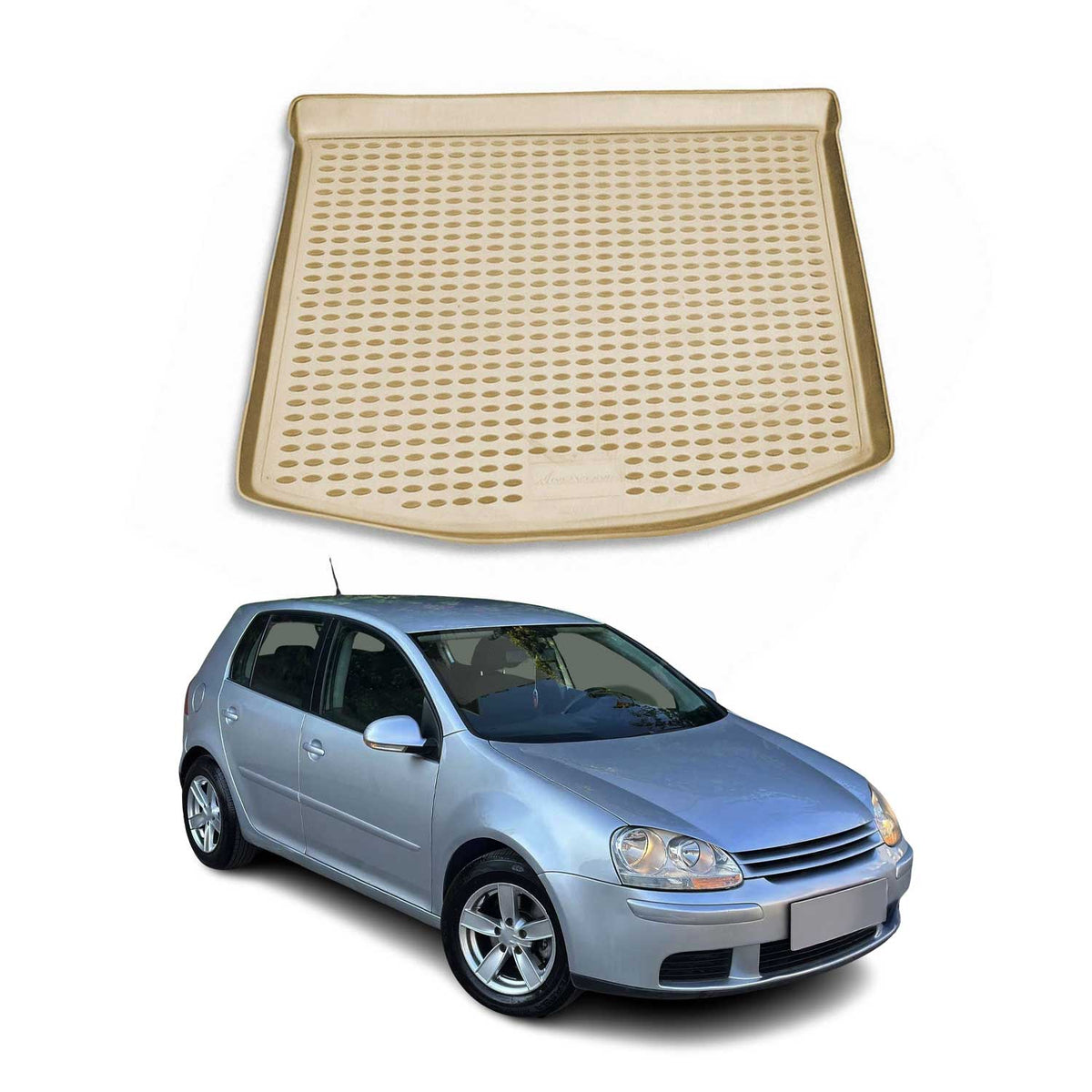 OMAC Bandeja Maletero Alfombrilla para VW Golf 2003-2009 Hatchback Beige TPE