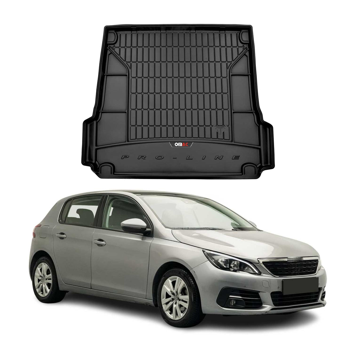 OMAC Bandeja Maletero para Peugeot 308 Familiar 2013-21 con estante lateral
