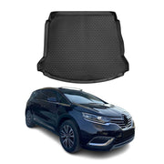 OMAC Bandeja Maletero Alfombrilla para Renault Espace 2015-2020 Negro Goma TPE