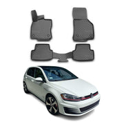 OMAC Alfombrillas De Coche para VW Golf VII 2012-2019 Negro Goma TPE 4Pza