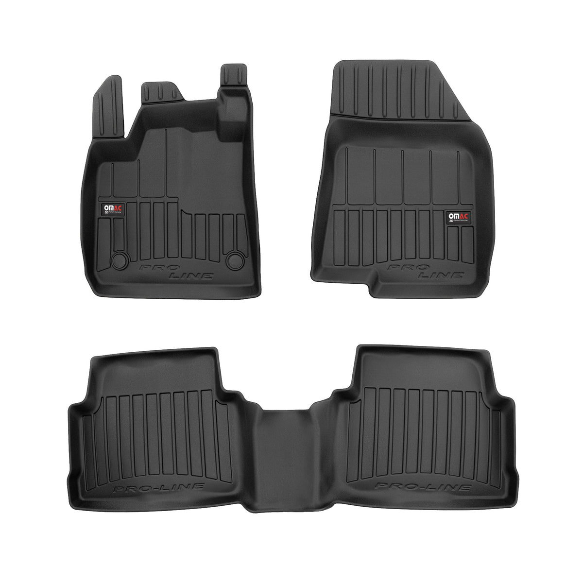 OMAC Premium Alfombrillas De Coche para Dacia Jogger 2021-2024 Negro TPE Goma 3x