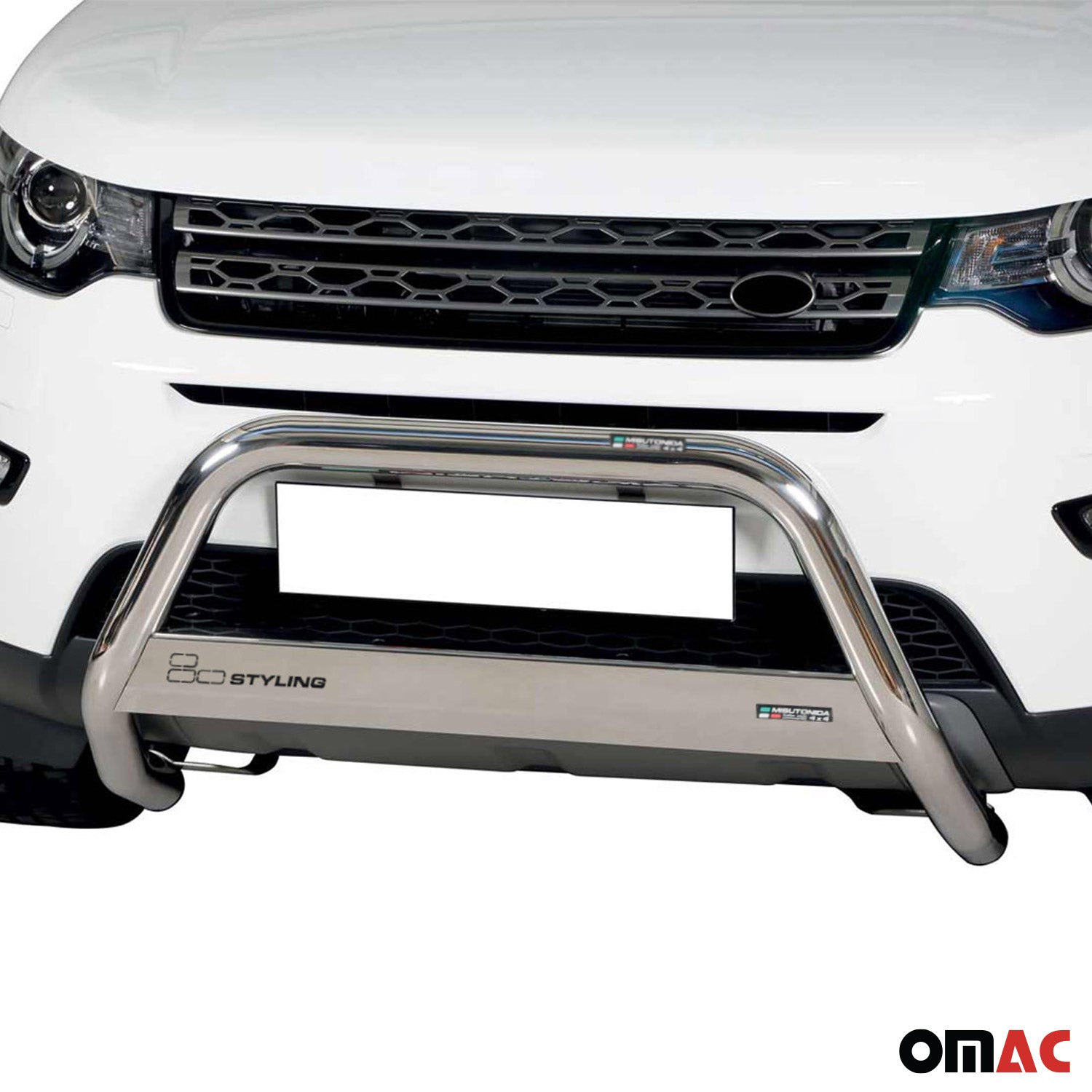 Bull Barra Frontal para Land Rover Discovery Sport 2014-2018 Plata Acero 1Pza