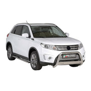 Par de Estribos Barras Laterales para Suzuki Vitara 2015-2018 Plata Acero 2x