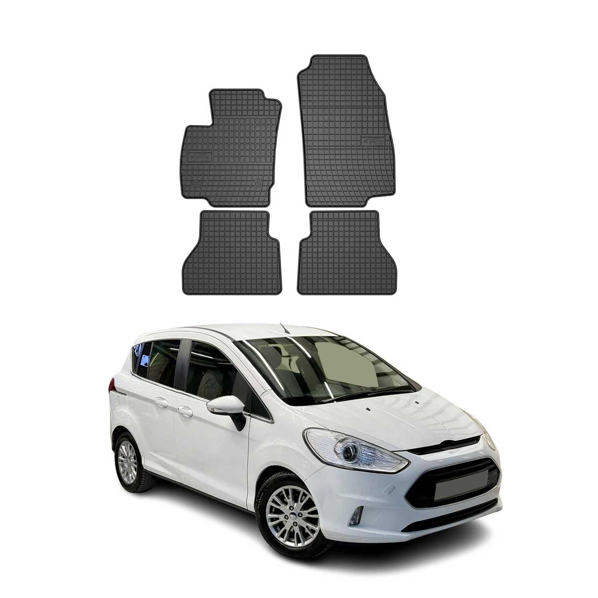 OMAC Alfombrillas De Coche para Ford B-Max 2012-2017 Negro Goma 4Pza