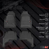 OMAC Premium Alfombrillas De Coche para Isuzu D-Max 2011-2019 Negro TPE Goma 4x
