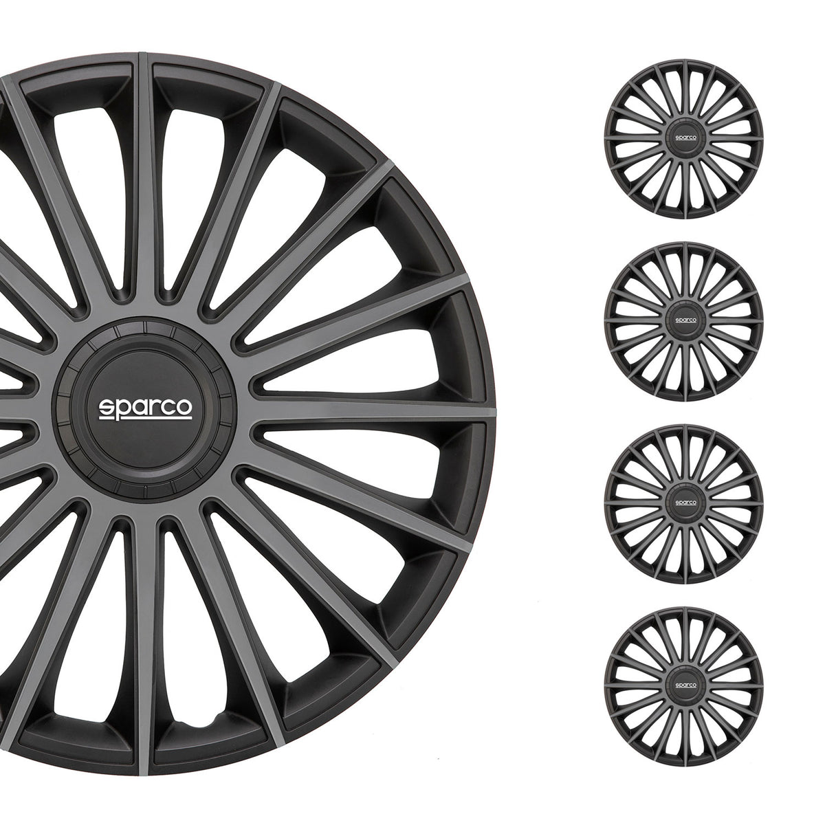 Sparco Tapacubos 14 Pulgadas Universal Gris Negro ABS Plástico
