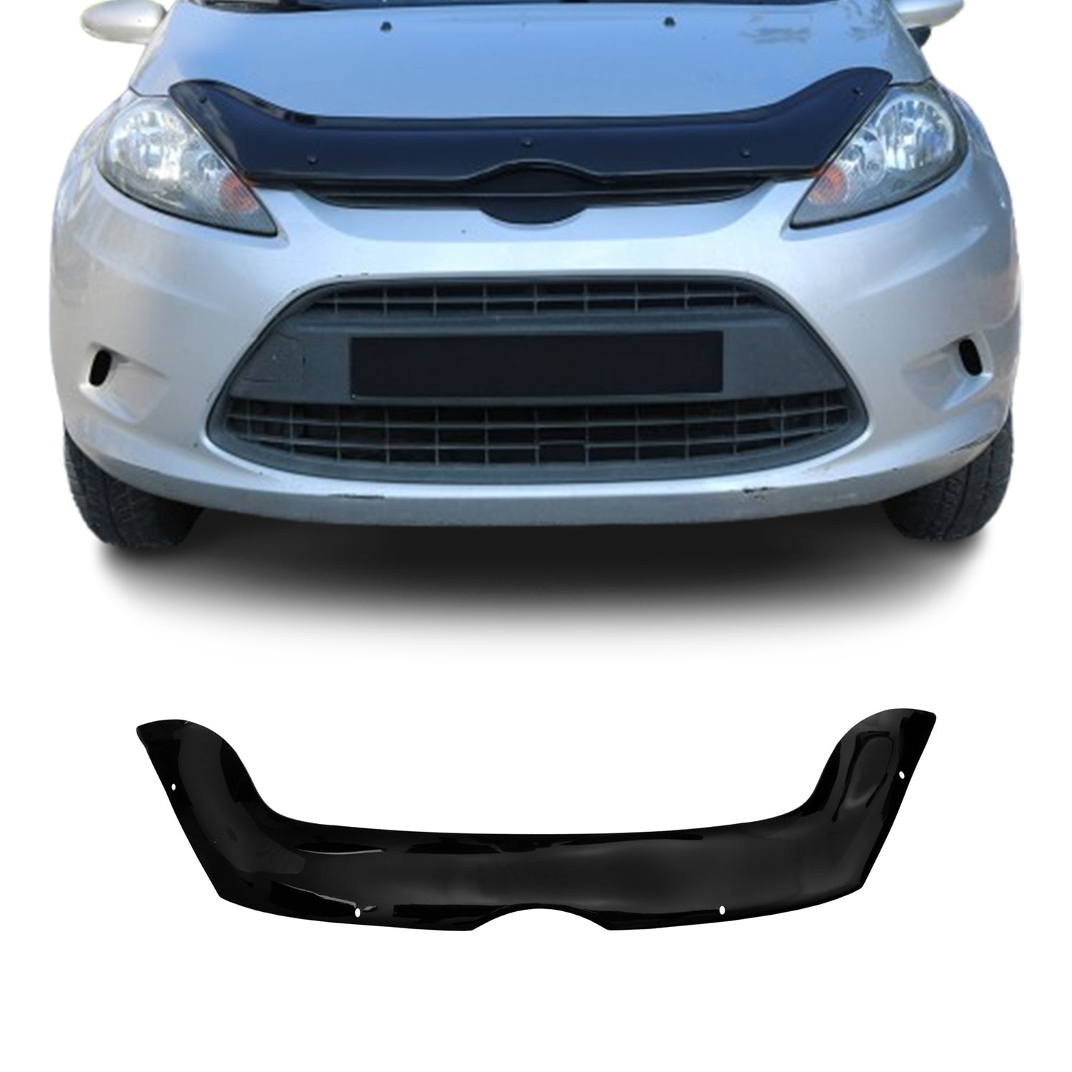 Deflector de Capó para Ford Fiesta 2008-2013 Oscuro Brillante Acrílico