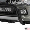 Bull Barra Frontal para Mitsubishi L200 2015-2018 Negro Brillante Acero 1Pza