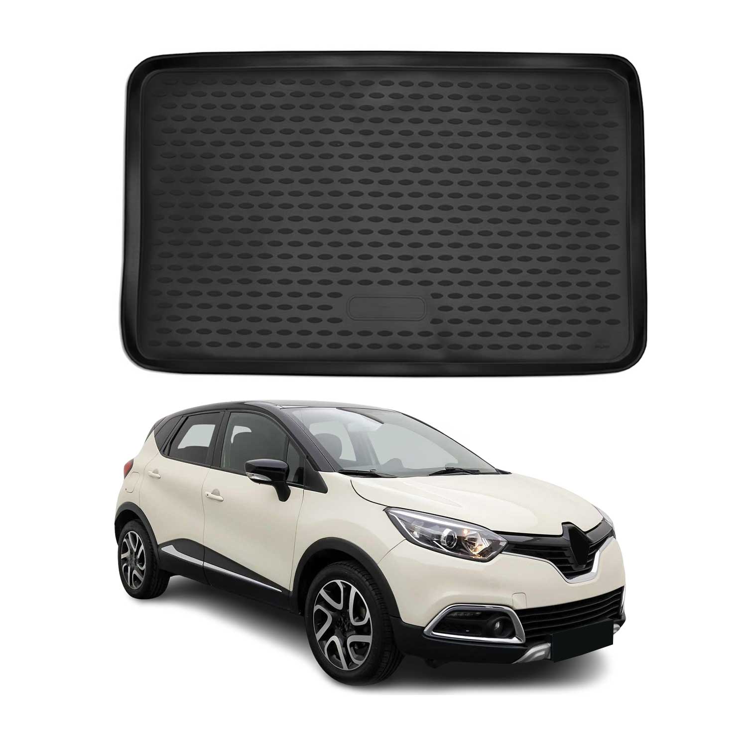 OMAC Bandeja Maletero Alfombrilla para Renault Captur 2016-2021 Oben Negro TPE
