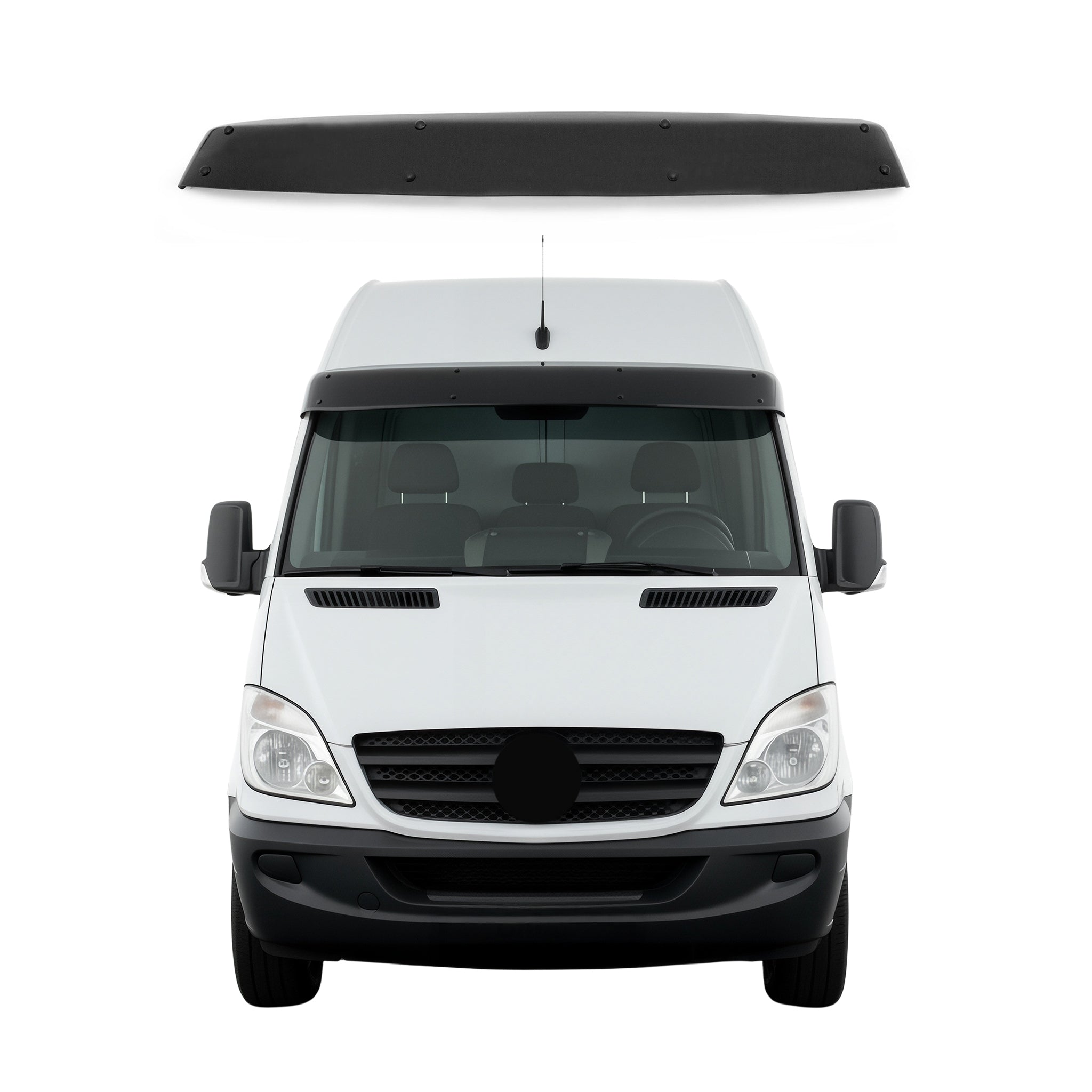 Deflector de Sol Lluvia para VW Crafter 2006-2021 Negro Brillante Acrílico 1Pza