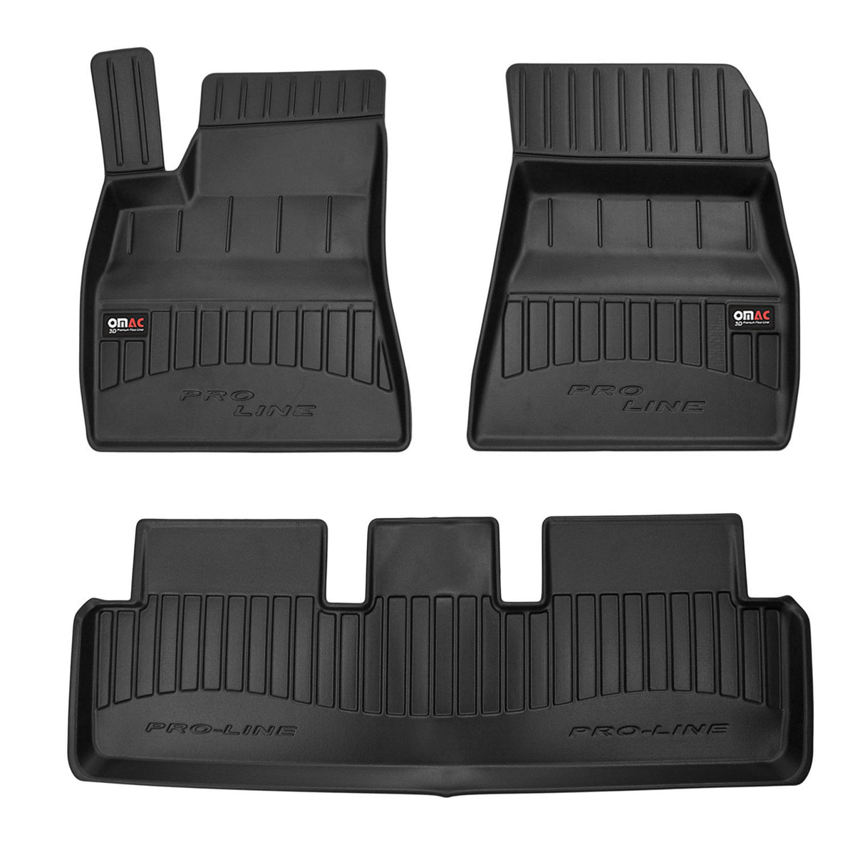 OMAC Premium Alfombrillas De Coche para Tesla Model 3 2017-2024 TPE Goma 3x