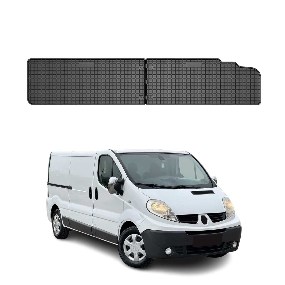 OMAC Alfombrillas De Coche para Renault Trafic 3RD ROW 2001-2014 Negro Goma 2Pza