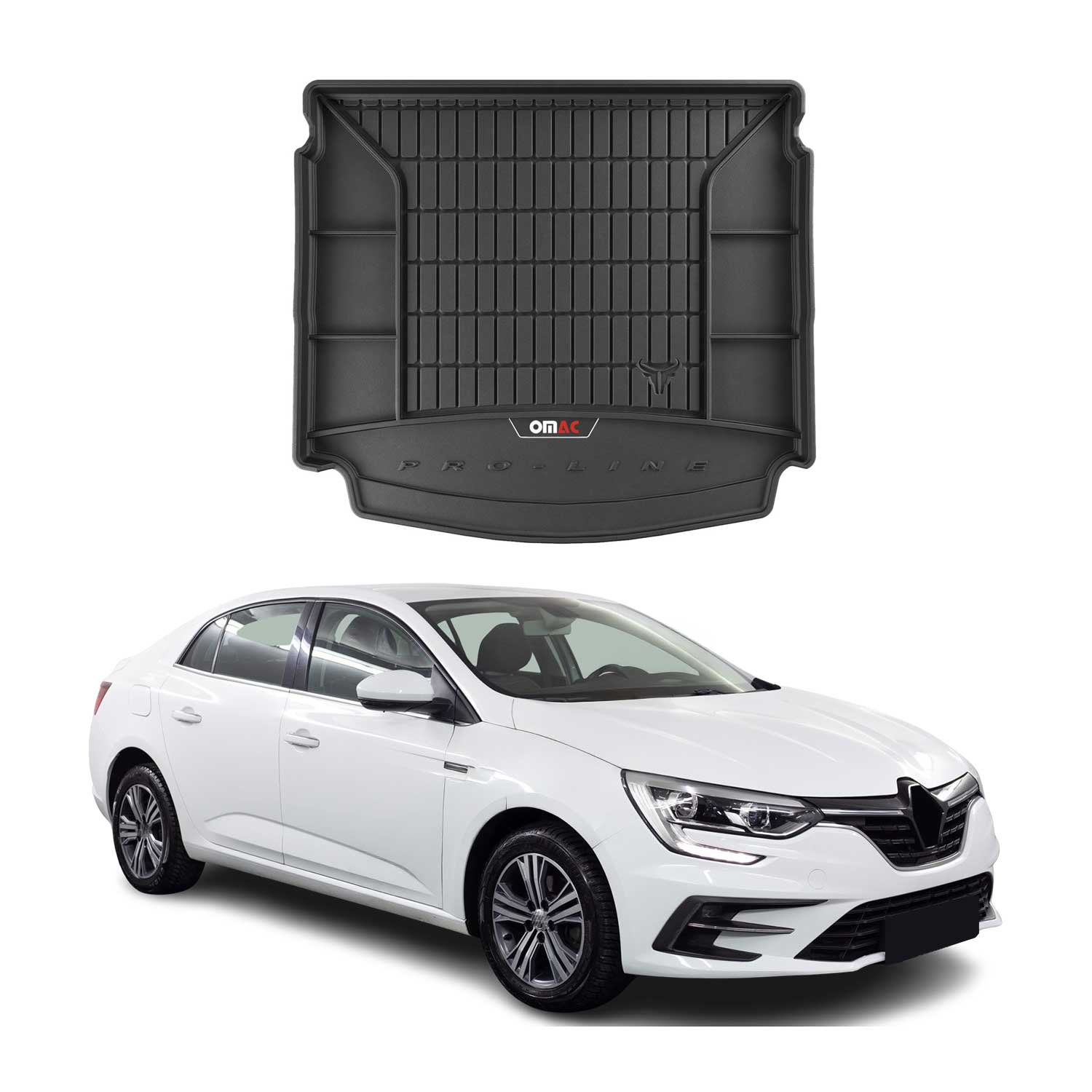 OMAC Premium Bandeja Maletero Alfombrilla para Renault Megane Grandtour 2016-24