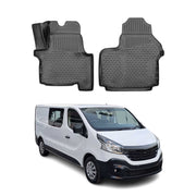 OMAC Alfombrillas De Coche para Fiat Talento 2014-2024 Negro Goma TPE 2Pza