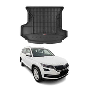 OMAC Premium Bandeja Maletero Alfombrilla para Skoda Kodiaq 2016-2025 Negro TPE