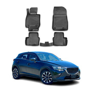OMAC Alfombrillas De Coche para Mazda CX-3 2015-2024 Negro Goma TPE 4Pza