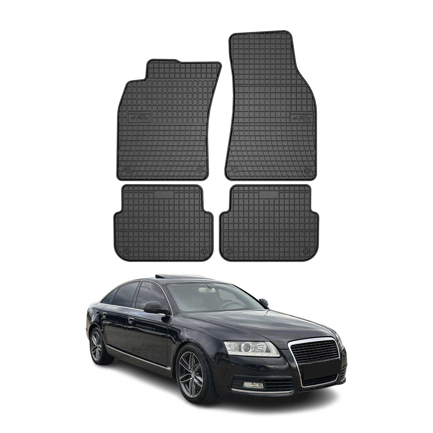 OMAC Alfombrillas De Coche para Audi A6 C6 Sedán Familiar Allroad 2004-2008 Goma
