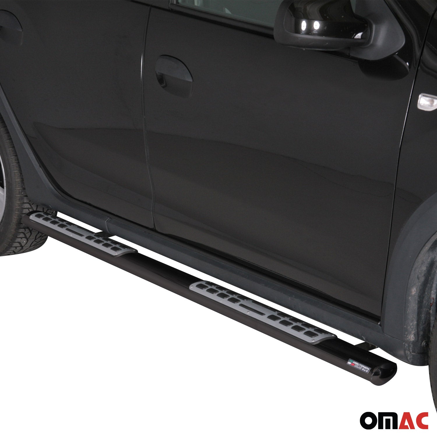 Estribos Barras Laterales para Dacia Sandero Stepway 2012-2016 Negro Acero