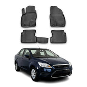 OMAC Alfombrillas De Coche para Ford Focus 2004-2010 Negro Goma TPE 4Pza
