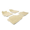 OMAC Alfombrillas De Coche para Toyota Corolla 2013-2021 Sedán Beige Goma TPE 4x