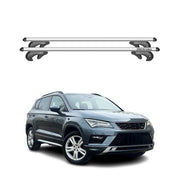 Menabo Barras de Techo Baca para Seat Ateca 2016-2020 Gris Aluminio 2Pza