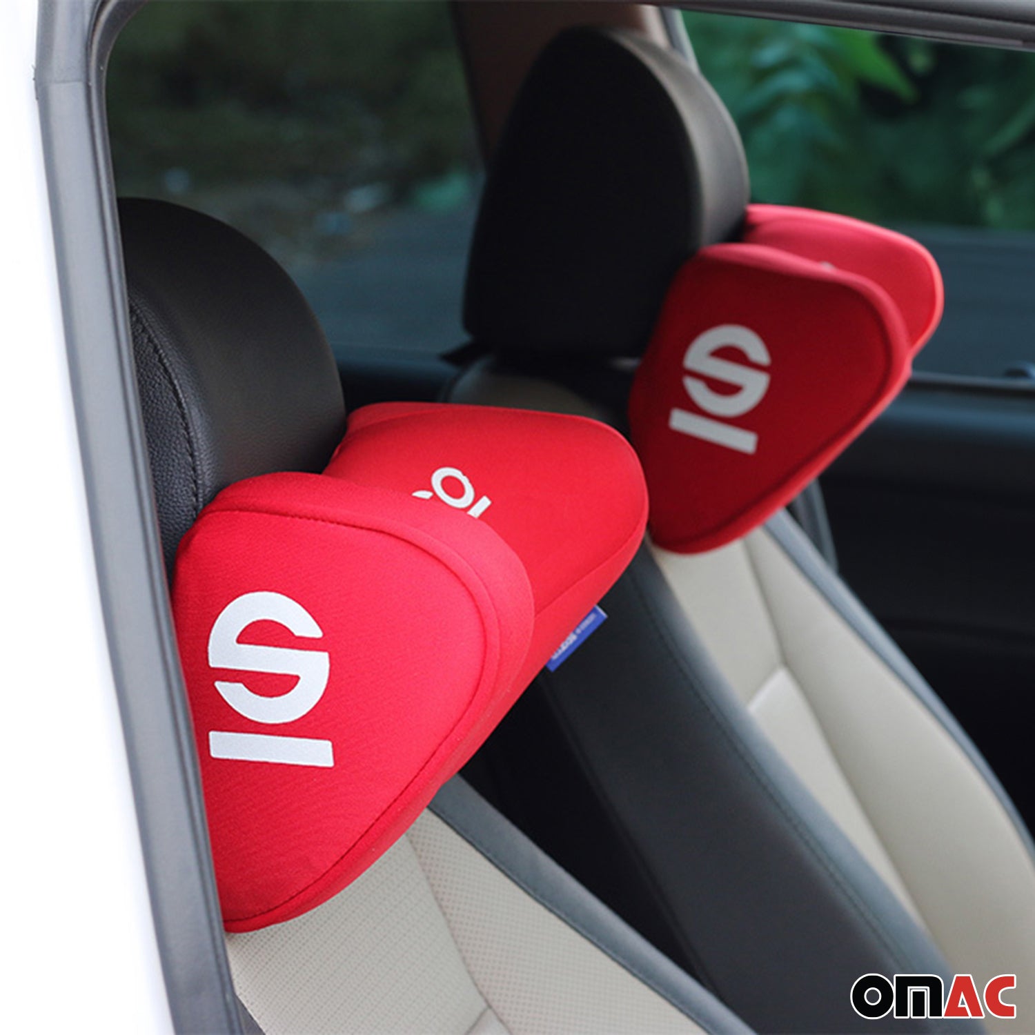 Sparco Cuello Soporte lumbar para de Automóvil Universal Rojo Poliéster