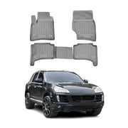 OMAC Alfombrillas De Coche para Porsche Cayenne 2002-2010 Gris Goma TPE 4Pza