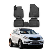 OMAC Alfombrillas De Coche para Kia Sportage 2010-2015 Negro Goma TPE 4Pza