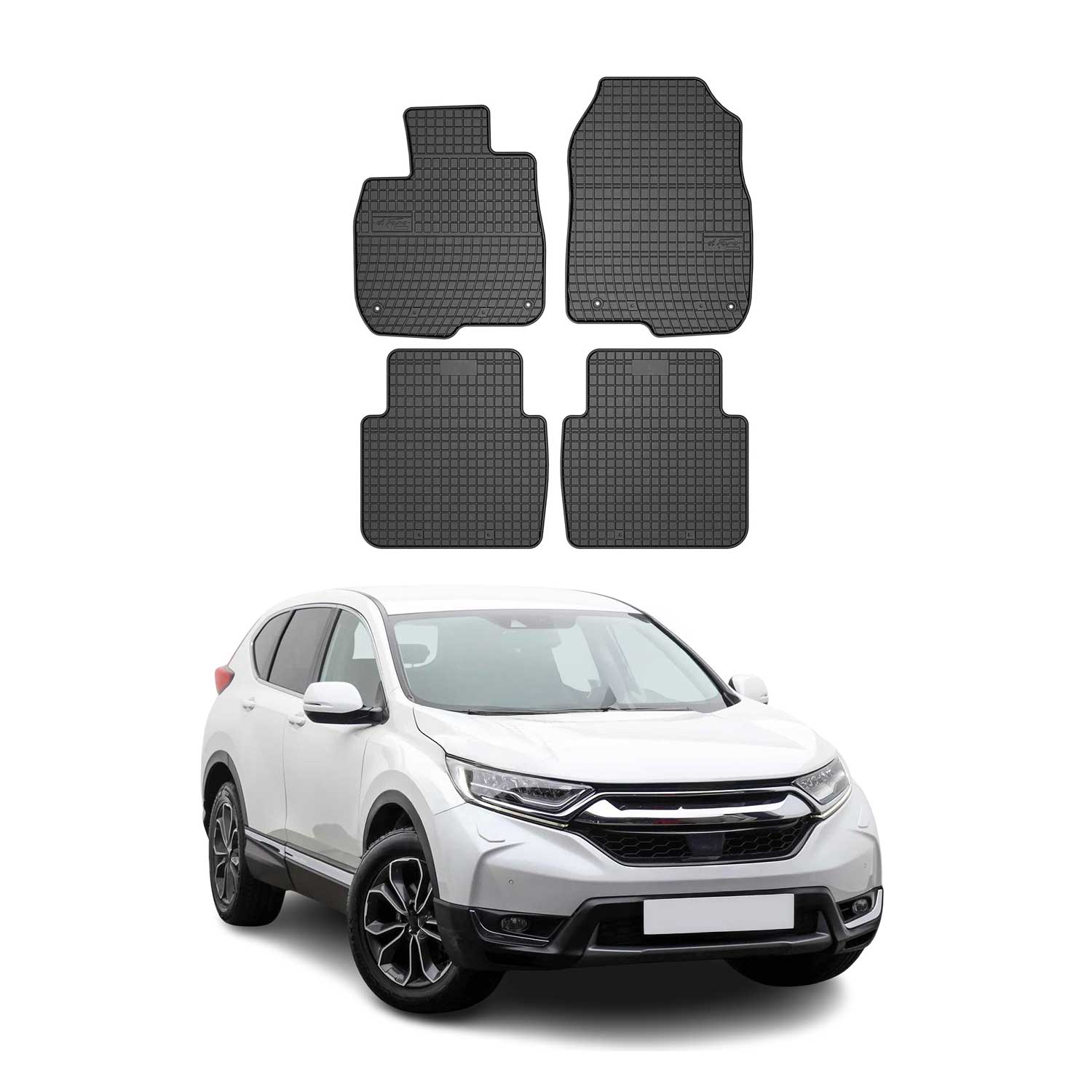OMAC Alfombrillas De Coche para Honda CRV 2018-2025 Negro Goma 4Pza
