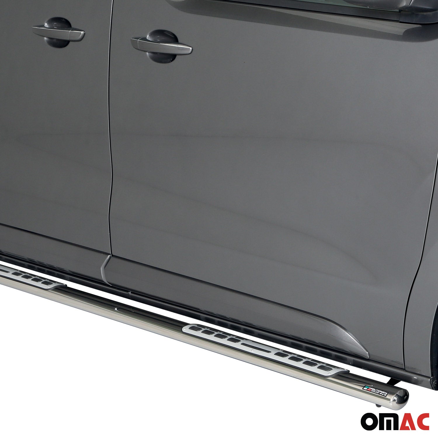Par de Estribos Barras Laterales para Opel Vivaro 2019-2026 L3 Largo Plata Acero