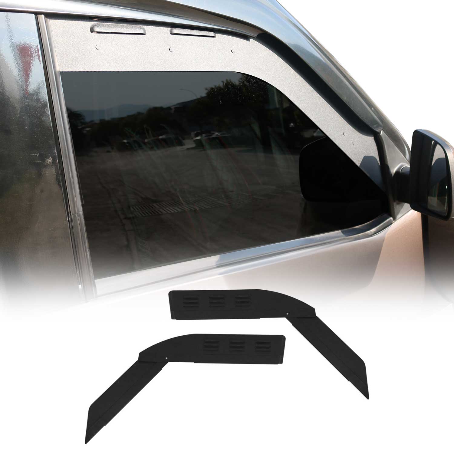 Aire Ventilación para VW Transporter T5 2003-2015 Negro Aluminio 2Pza