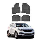 OMAC Alfombrillas De Coche para Kia Sportage 2010-2015 Negro Goma TPE 4x