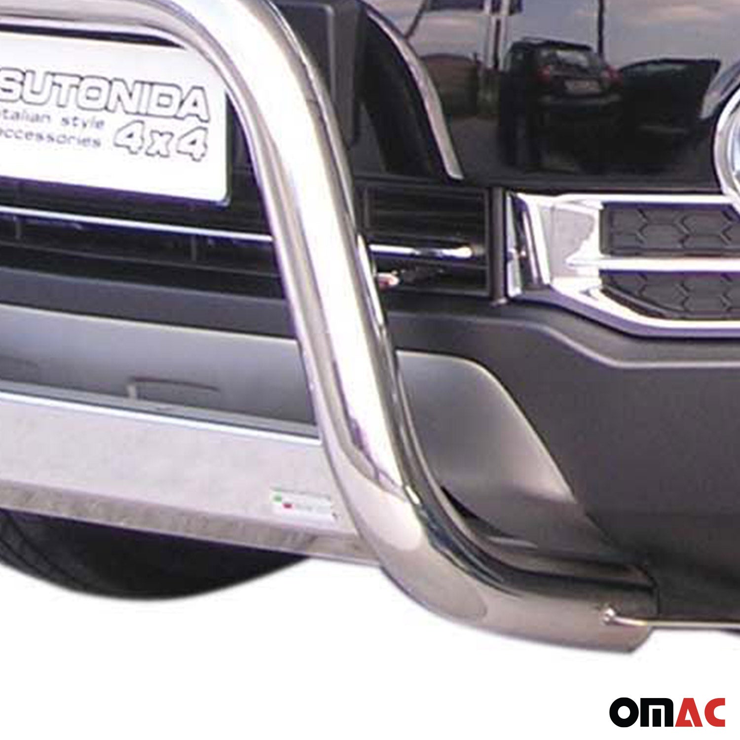 Bull Barra Frontal para Chevrolet Captiva 2006-2010 Plata Brillante Acero 1Pza
