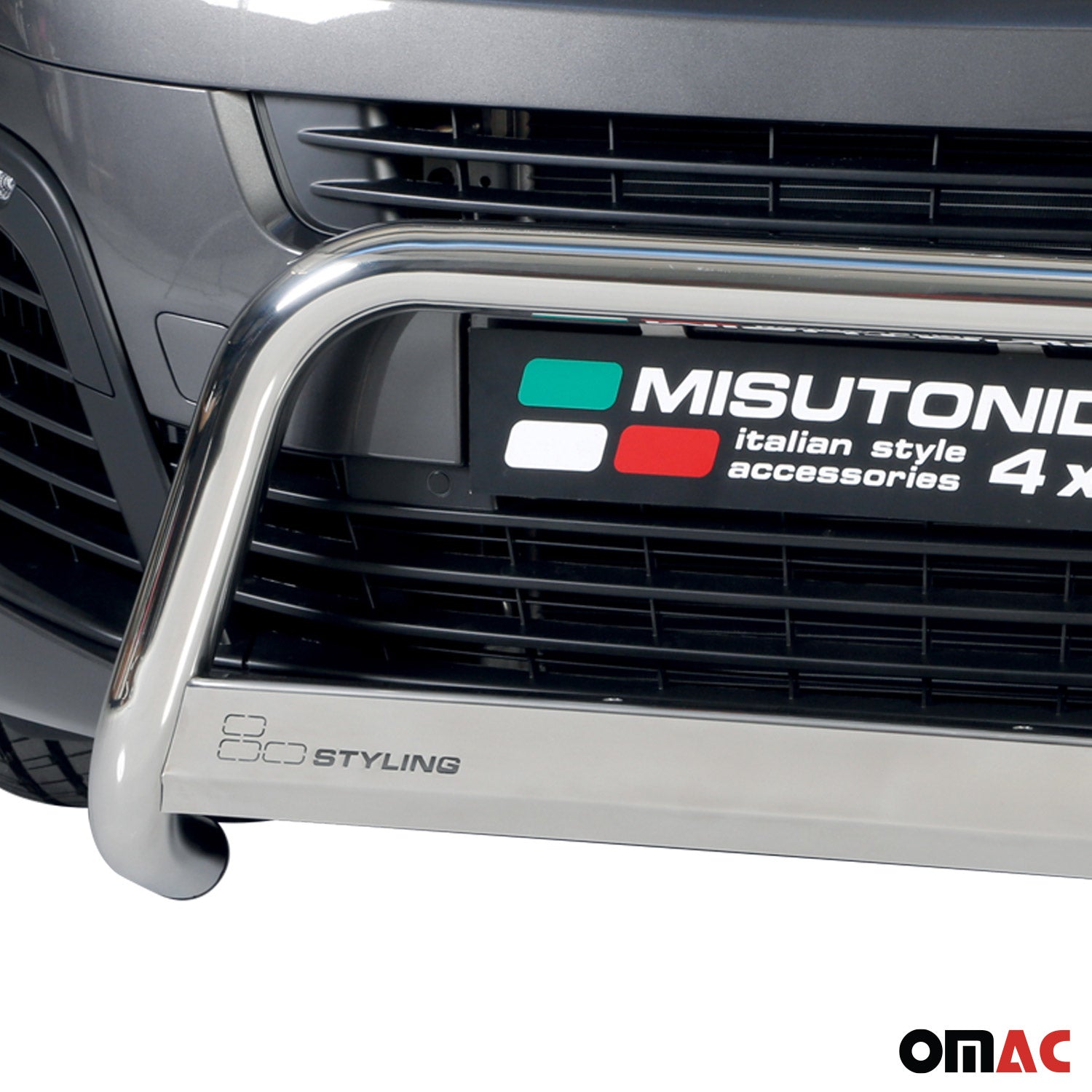 Bull Barra Frontal para Opel Zafira Life 2020-2025 Plata Brillante Acero 1Pza