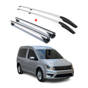 Rieles & Barras de Techo Coche para VW Caddy 2015-2020 Corto Gris Aluminio 4Pza