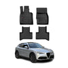 OMAC Premium Alfombrillas De Coche para Alfa Romeo Stelvio 2016-2025 TPE Goma 4x
