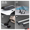 Barras Techo Coche Aluminio 120cm 100kg Gris 2Pza