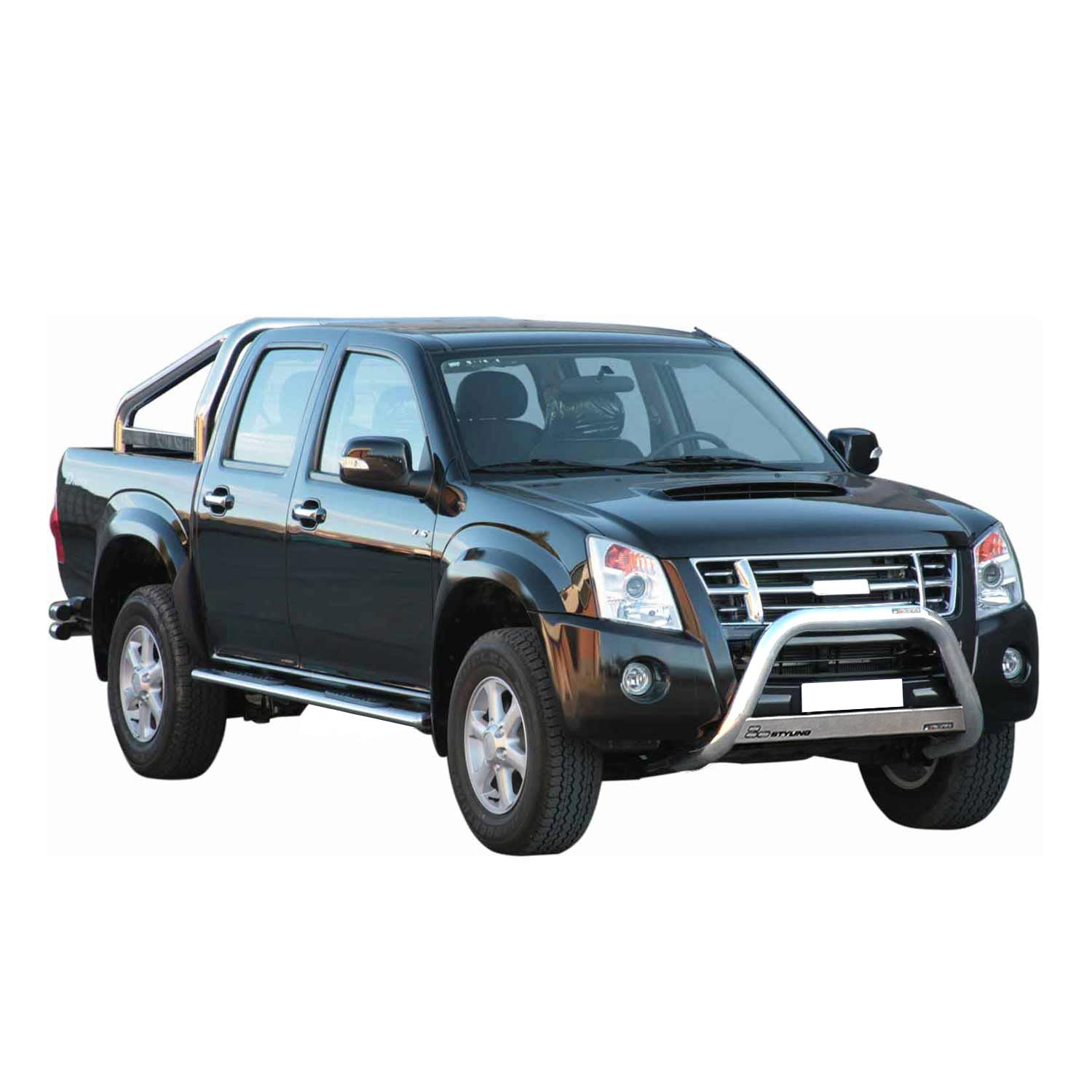 Bull Barra Frontal para Isuzu D-Max 2006-2012 Plata Brillante Acero
