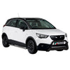 Bull Barra Frontal para Opel Crossland X 2017-2025 Negro Brillante Acero 1Pza