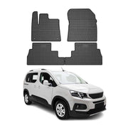 OMAC Alfombrillas De Coche para Peugeot Rifter 2018-2024 Negro Goma TPE 4Pza